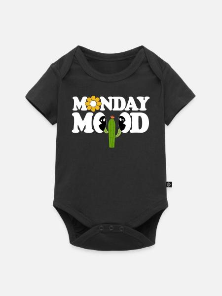 Monday Mood - Baby Premium Kurzarmbody - Schwarz