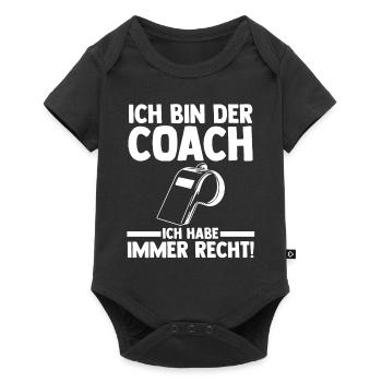 Mannschaft Trainer Und Coach - Baby Premium Kurzarmbody - Schwarz - Vorne