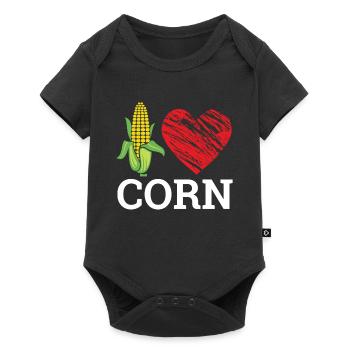 I Love Corn Mais - Baby Premium short-sleeve bodysuit - black - Front