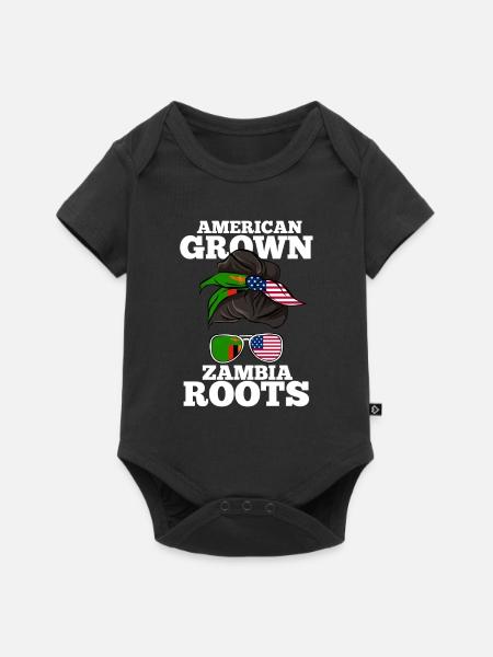 Sambia - Baby Premium Kurzarmbody - Schwarz