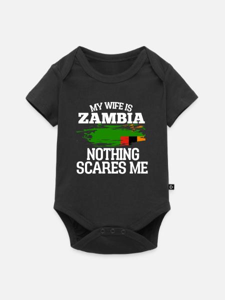 Sambia - Baby Premium Kurzarmbody - Schwarz