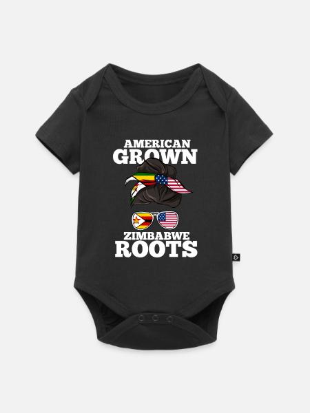 Simbabwe - Baby Premium Kurzarmbody - Schwarz