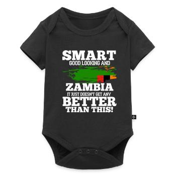 Zambia - Baby Premium short-sleeve bodysuit - black - Front