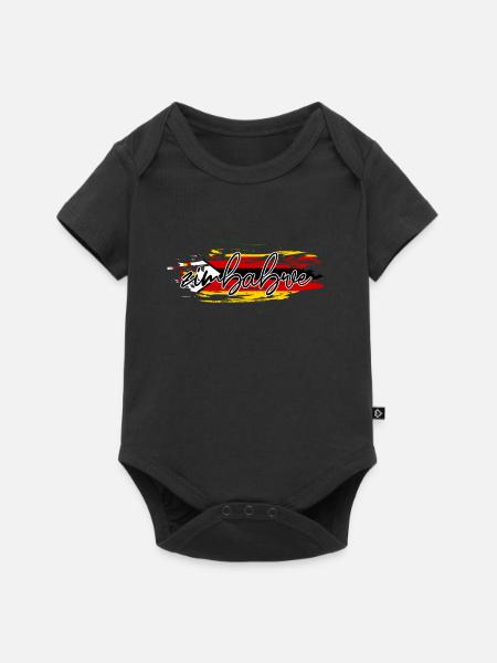 Simbabwe - Baby Premium Kurzarmbody - Schwarz