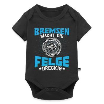 Gokart Go-Kart-Rennfahrer Bremsen - Baby Premium Kurzarmbody - Schwarz - Vorne