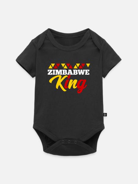 Simbabwe - Baby Premium Kurzarmbody - Schwarz
