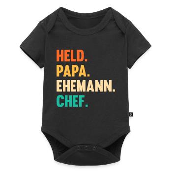 Arbeit Kollegen Vater Papa Teamleiter Führungskraf - Baby Premium Kurzarmbody - Schwarz - Vorne