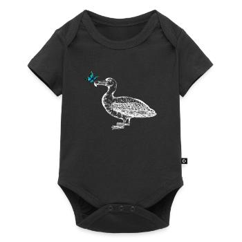 Seagull with butterfly - Baby Premium short-sleeve bodysuit - black - Front