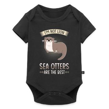 La loutre de mer dit un cadeau de loutre drôle - Body à manches courtes Premium Bébé - noir - Devant