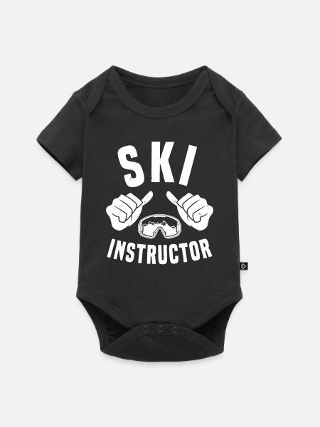 Skilehrer Skibriller Skiunterricht - Baby Premium Kurzarmbody - Schwarz