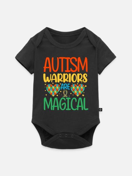Autismus Autist - Baby Premium Kurzarmbody - Schwarz