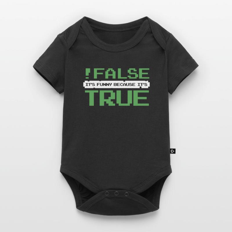 False It's Funny Because It's True Developer Baby Premium Kurzarmbody