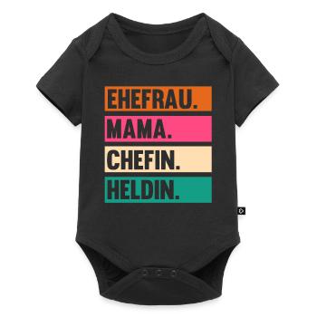 Arbeit Kollegen Mutter Mama Teamleiter Führungskra - Baby Premium Kurzarmbody - Schwarz - Vorne