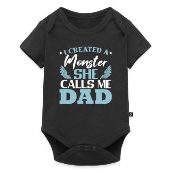 J’ai créé un monstre Elle m’appelle papa - Body à manches courtes Premium Bébé - noir - Devant