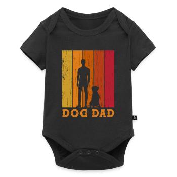 Retro Best Dog Dad - Baby Premium short-sleeve bodysuit - black - Front