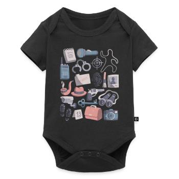 Detective Doodle Trace Evidence Detective Case - Baby Premium short-sleeve bodysuit - black - Front