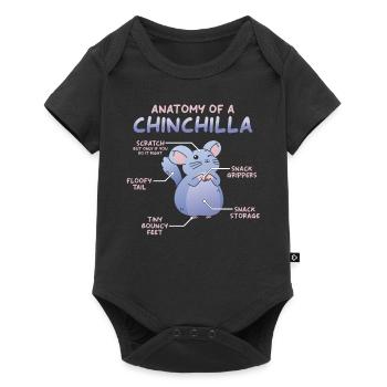Chinchilla anatomy - Baby Premium short-sleeve bodysuit - black - Front