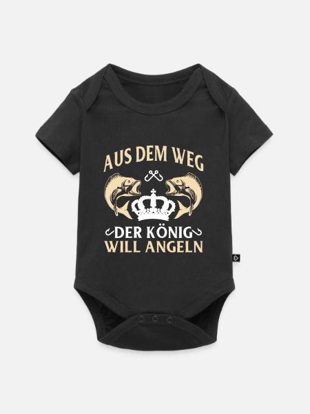 Angeln - Baby Premium Kurzarmbody - Schwarz