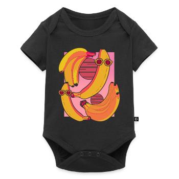 Retro Sunglasses Fruit Fruit Gift Banana - Baby Premium short-sleeve bodysuit - black - Front