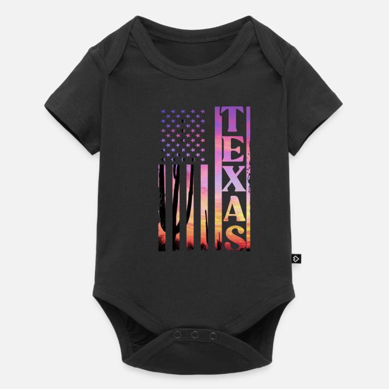 Texas - Baby Premium Kurzarmbody - Schwarz