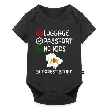 Luggage Passport No Kids Budapest Bound Vacation - Baby Premium short-sleeve bodysuit - black - Front