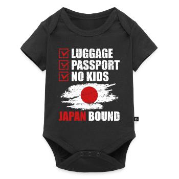 Luggage Passport No Kids Japan Bound Vacation Trip - Baby Premium short-sleeve bodysuit - black - Front