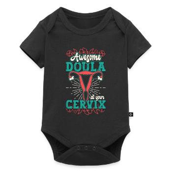Doula Awesome Doula à votre compagnon de naissance du col de l’utérus - Body à manches courtes Premium Bébé - noir - Devant