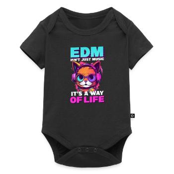 Edm Rave EDM Isn't Music It's Life Cat Headphones - Baby Premium short-sleeve bodysuit - black - Front