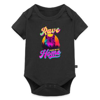 Edm Rave Rave Hard Go Home - Body à manches courtes Premium Bébé - noir - Devant