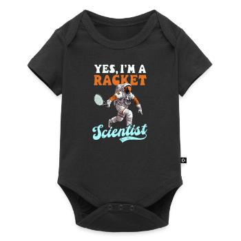 Tennisspieler Ja Schlägerwissenschaftler - Baby Premium Kurzarmbody - Schwarz - Vorne