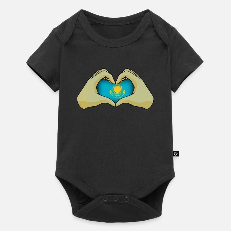 Kasachstan - Baby Premium Kurzarmbody - Schwarz