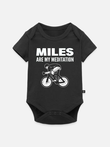 Lustiges Mountainbiken Radfahrer - Baby Premium Kurzarmbody - Schwarz