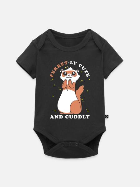 Frettchen Geschenk für Frettchen Besitzer - Baby Premium Kurzarmbody - Schwarz
