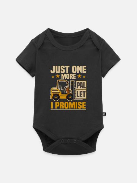 Gabelstabler Logistik | Gabelstaplerfahrer - Baby Premium Kurzarmbody - Schwarz