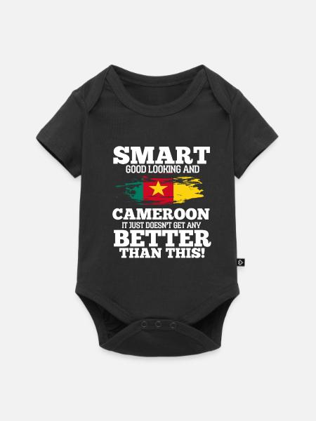 Kamerun - Baby Premium Kurzarmbody - Schwarz