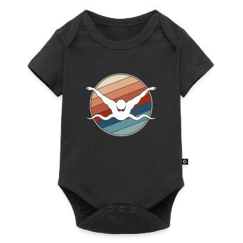 Swimming Retro - Baby Premium short-sleeve bodysuit - black - Front
