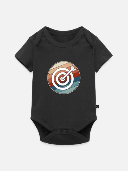 Darts Retro - Baby Premium Kurzarmbody - Schwarz