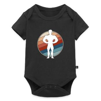 Musculation Rétro - Body à manches courtes Premium Bébé - noir - Devant