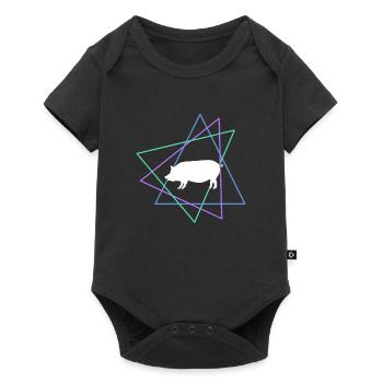 Cochon - Body à manches courtes Premium Bébé - noir - Devant