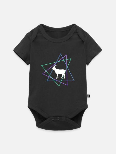 Ziege - Baby Premium Kurzarmbody - Schwarz