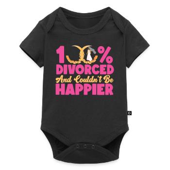 Happy Divorce Party 100% Divorced - Baby Premium short-sleeve bodysuit - black - Front