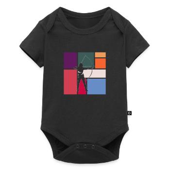 Darts - Baby Premium Kurzarmbody - Schwarz - Vorne