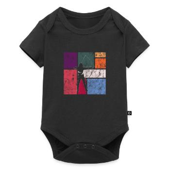 Darts - Baby Premium Kurzarmbody - Schwarz - Vorne