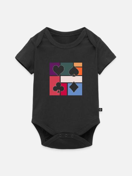 Poker - Baby Premium Kurzarmbody - Schwarz