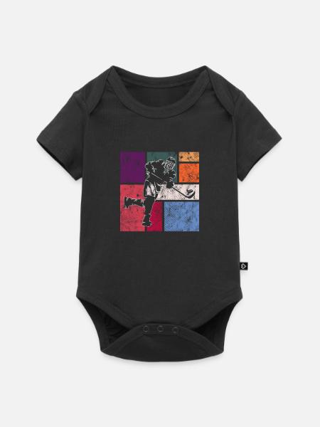 Eishockey - Baby Premium Kurzarmbody - Schwarz