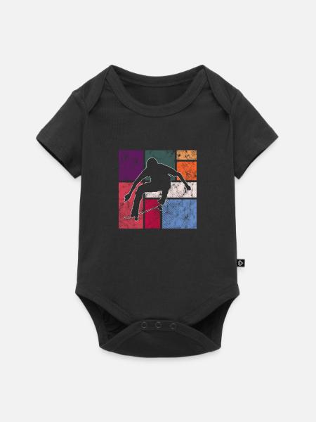 Skating - Baby Premium Kurzarmbody - Schwarz