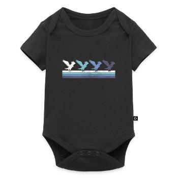 Adler - Baby Premium Kurzarmbody - Schwarz - Vorne