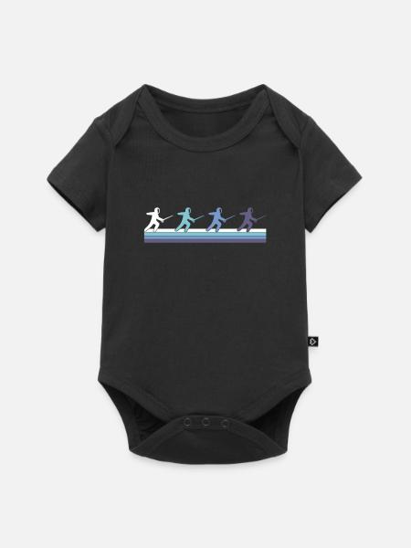 Fechten - Baby Premium Kurzarmbody - Schwarz