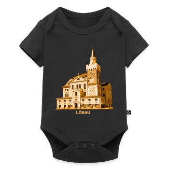 Löbau Rathaus Oberlausitz Görlitz Sachsen - Baby Premium Kurzarmbody - Schwarz - Vorne