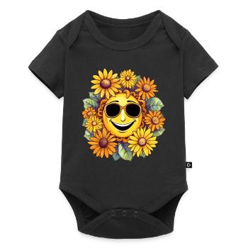 HAWAII OUTFIT - Baby Premium Kurzarmbody - Schwarz - Vorne